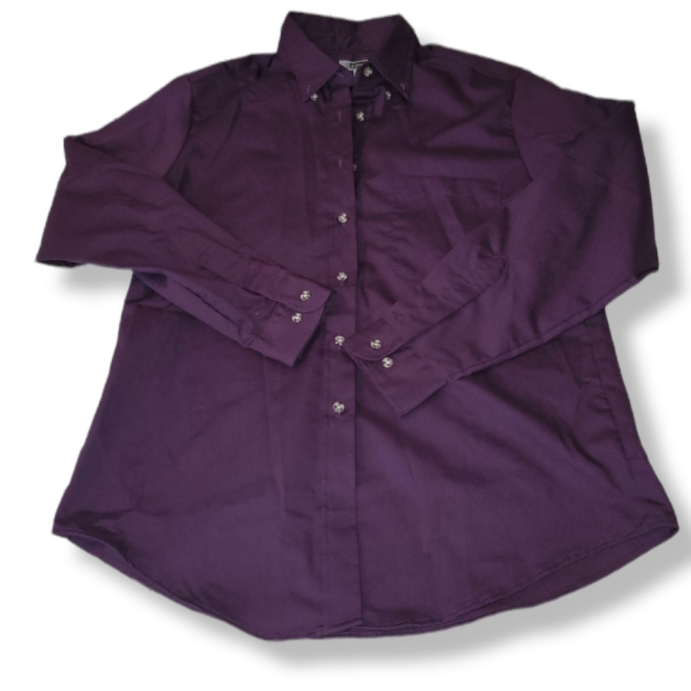 Edwards Purple Collared Button Down - Picture 2 of 8